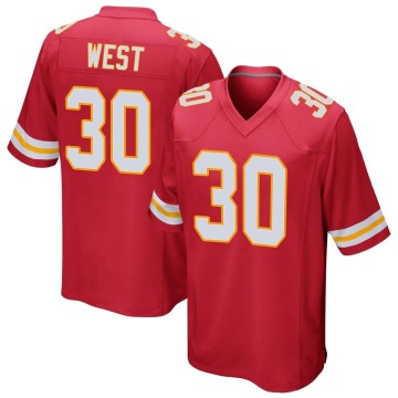 Charcandrick West Youth Red Game Team Color Jersey