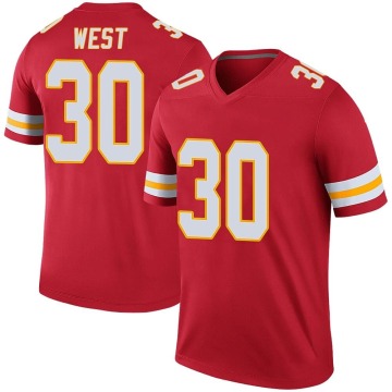 Charcandrick West Youth Red Legend Color Rush Jersey