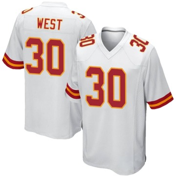 Charcandrick West Youth White Game Jersey