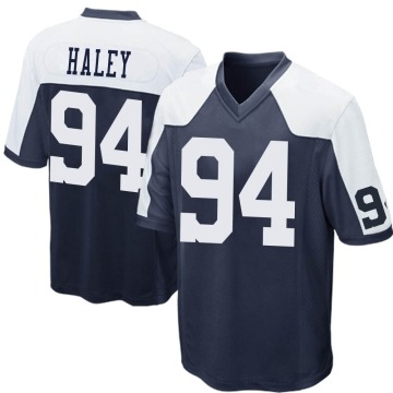 Charles Haley Men's Navy Blue Game Throwback Jersey