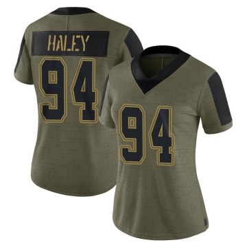 Charles Haley Women's Olive Limited 2021 Salute To Service Jersey