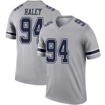 Charles Haley Youth Gray Legend Inverted Jersey