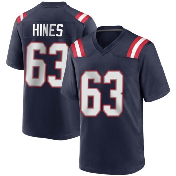 Chasen Hines Men's Navy Blue Game Team Color Jersey