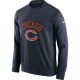 Chicago Bears Men's Navy Sideline Circuit Performance Sweatshirt