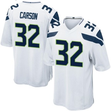 Chris Carson Youth White Game Jersey