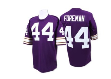 Chuck Foreman Men's Purple Authentic Team Color Throwback Jersey