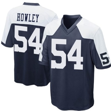 Chuck Howley Men's Navy Blue Game Throwback Jersey