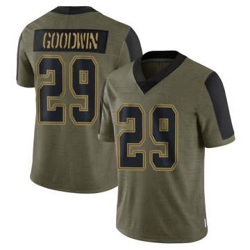 C.J. Goodwin Men's Olive Limited 2021 Salute To Service Jersey