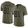 C.J. Saunders Men's Olive Limited 2022 Salute To Service Jersey