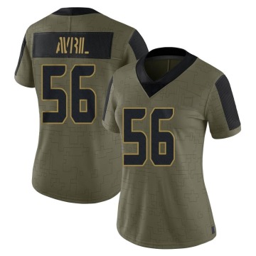 Cliff Avril Women's Olive Limited 2021 Salute To Service Jersey
