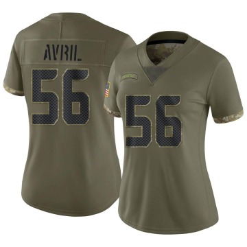 Cliff Avril Women's Olive Limited 2022 Salute To Service Jersey