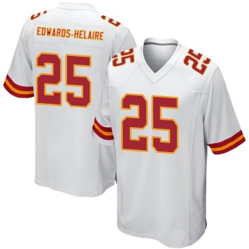 Clyde Edwards-Helaire Men's White Game Jersey