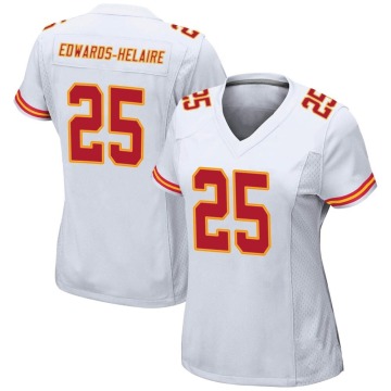 Clyde Edwards-Helaire Women's White Game Jersey