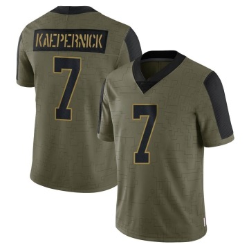Colin Kaepernick Youth Olive Limited 2021 Salute To Service Jersey