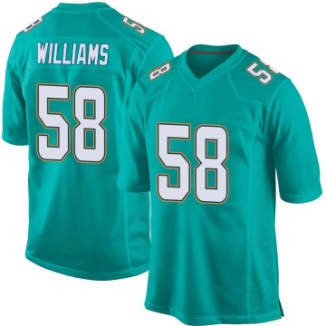 Connor Williams Youth Aqua Game Team Color Jersey