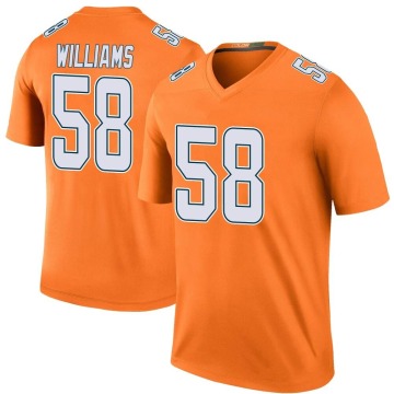 Connor Williams Youth Orange Legend Color Rush Jersey