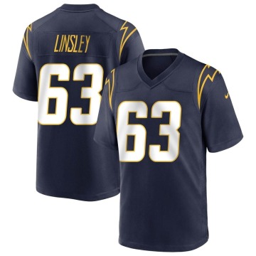 Corey Linsley Youth Navy Game Team Color Jersey