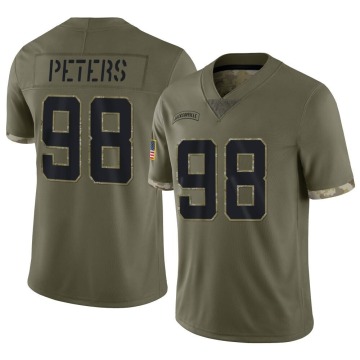 Corey Peters Men's Olive Limited 2022 Salute To Service Jersey