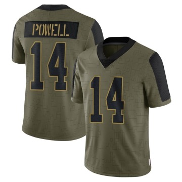 Cornell Powell Men's Olive Limited 2021 Salute To Service Jersey