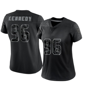 Cortez Kennedy Women's Black Limited Reflective Jersey