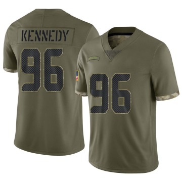 Cortez Kennedy Youth Olive Limited 2022 Salute To Service Jersey