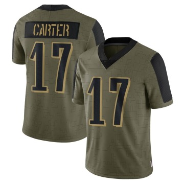 Cris Carter Youth Olive Limited 2021 Salute To Service Jersey