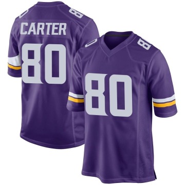 Cris Carter Youth Purple Game Team Color Jersey