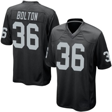Curtis Bolton Youth Black Game Team Color Jersey