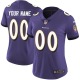 Custom Baltimore Ravens Women's Purple Limited Team Color Jersey