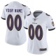 Custom Baltimore Ravens Women's White Limited Jersey