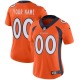Custom Denver Broncos Women's Orange Limited Team Color Jersey