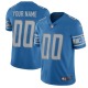 Custom Detroit Lions Men's Light Blue Limited Team Color Jersey