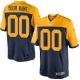 Custom Green Bay Packers Youth Navy Blue Limited Alternate Jersey