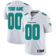 Custom Miami Dolphins Men's White Limited Jersey