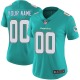 Custom Miami Dolphins Women's Green Limited Aqua Team Color Jersey