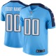 Custom Tennessee Titans Men's Light Blue Limited Team Color Jersey