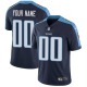 Custom Tennessee Titans Youth Navy Blue Limited Alternate Jersey