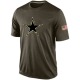 Dallas Cowboys Men's Olive Salute To Service KO Performance Dri-FIT T-Shirt
