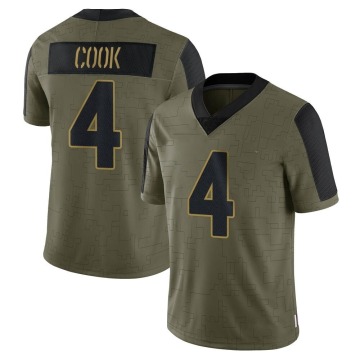 Dalvin Cook Youth Olive Limited 2021 Salute To Service Jersey