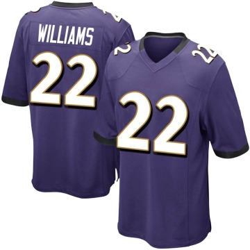 Damarion Williams Youth Purple Game Team Color Jersey