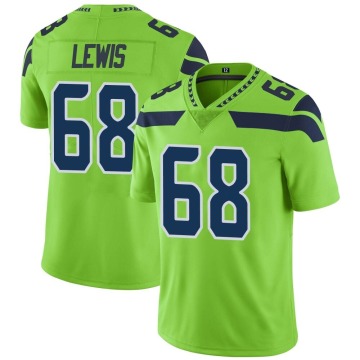 Damien Lewis Men's Green Limited Color Rush Neon Jersey
