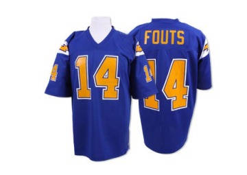 Dan Fouts Men's Blue Authentic Electric With 50TH Patch Throwback Jersey
