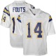 Dan Fouts Men's White Authentic With 50TH Anniversary Patch Throwback Jersey
