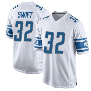 D'Andre Swift Youth White Game Jersey