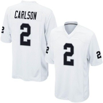 Daniel Carlson Men's White Game Jersey