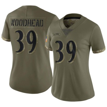 Danny Woodhead Women's Olive Limited 2022 Salute To Service Jersey