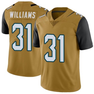 Darious Williams Youth Gold Limited Color Rush Vapor Untouchable Jersey