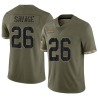 Darnell Savage Men's Olive Limited 2022 Salute To Service Jersey