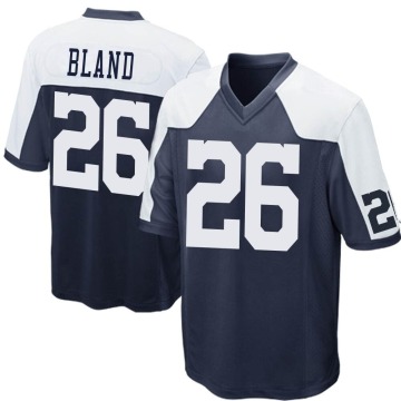 DaRon Bland Youth Navy Blue Game Throwback Jersey