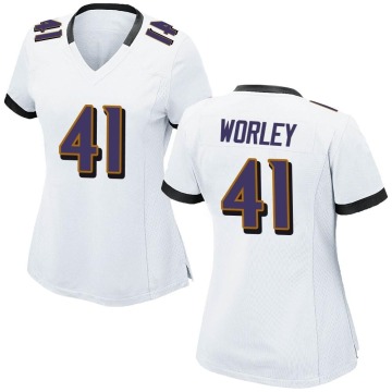 Daryl Worley Women's White Game Jersey